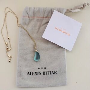 Alexis Bittar Lucite Dewdrop Pendant Necklace, 16"